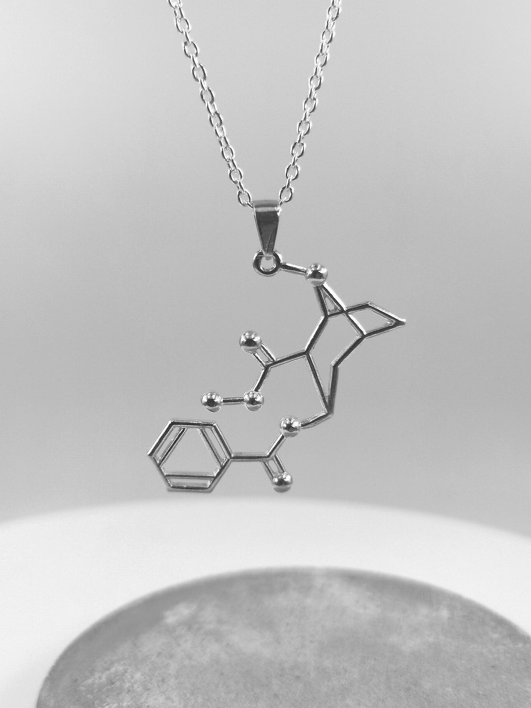 Cocaine Molecule Necklace — 925 Silver