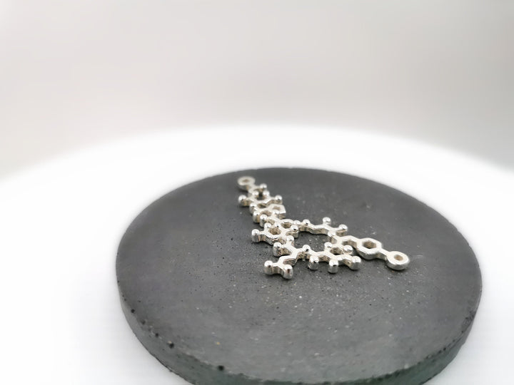 Oxytocin Molecule Necklace, Molecular Structure Necklace, 925 Silver Oxytocin Pendant