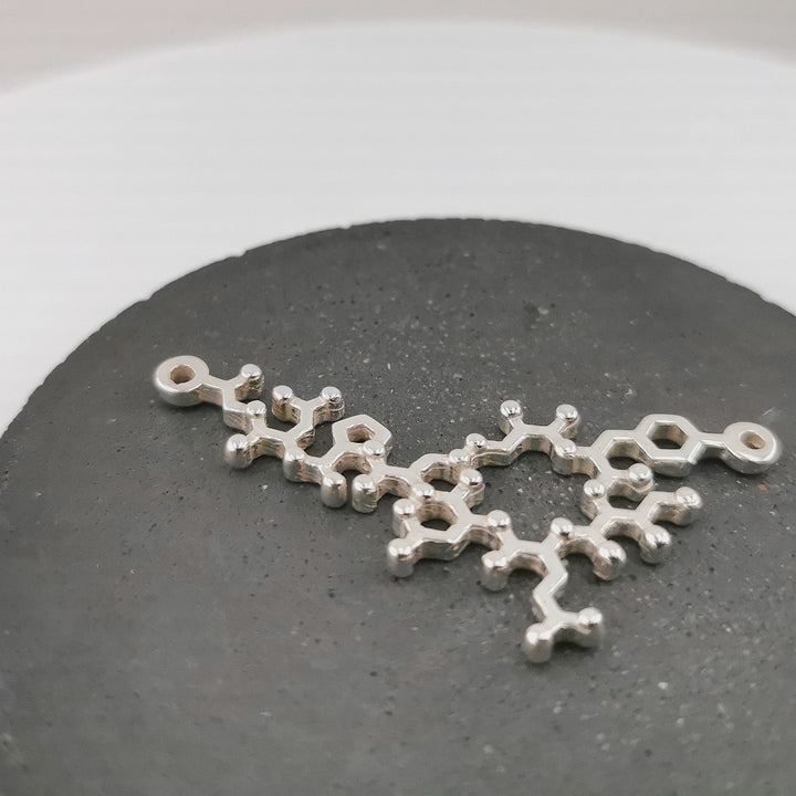 Oxytocin Molecule Necklace, Molecular Structure Necklace, 925 Silver Oxytocin Pendant