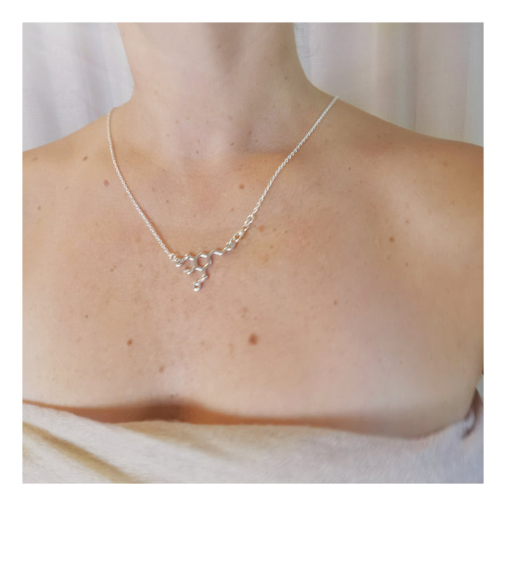 Mescaline Molecule Necklace — 925 Silver