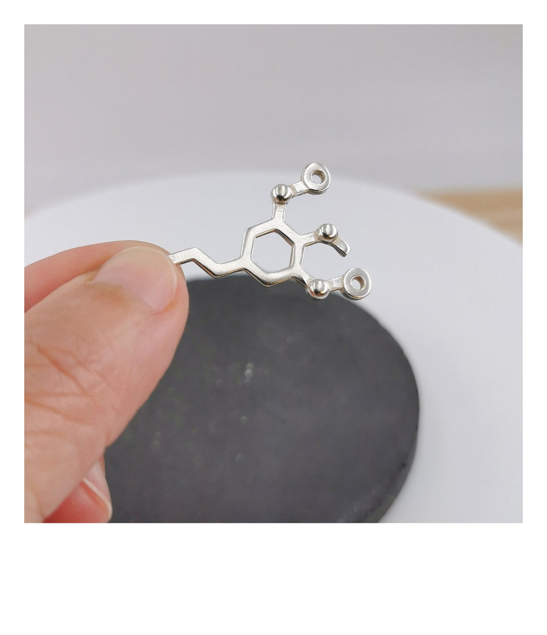 Mescaline Molecule Necklace — 925 Silver