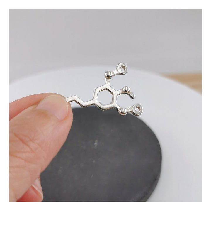 Mescaline Molecule Necklace — 925 Silver
