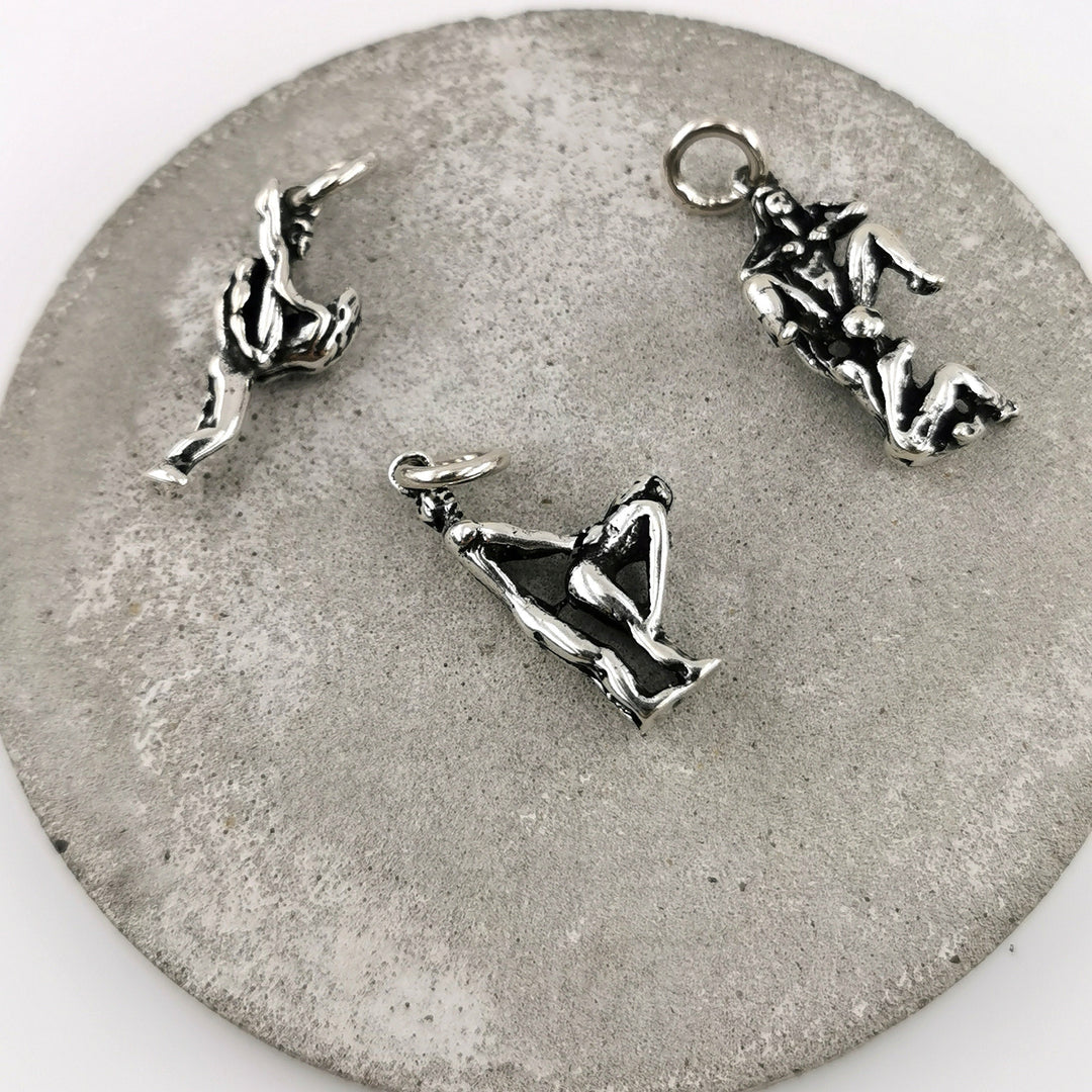 Tantra Pendant, Kamasutra Pendant, Butterfly Sex Position Necklace — 925 Silver