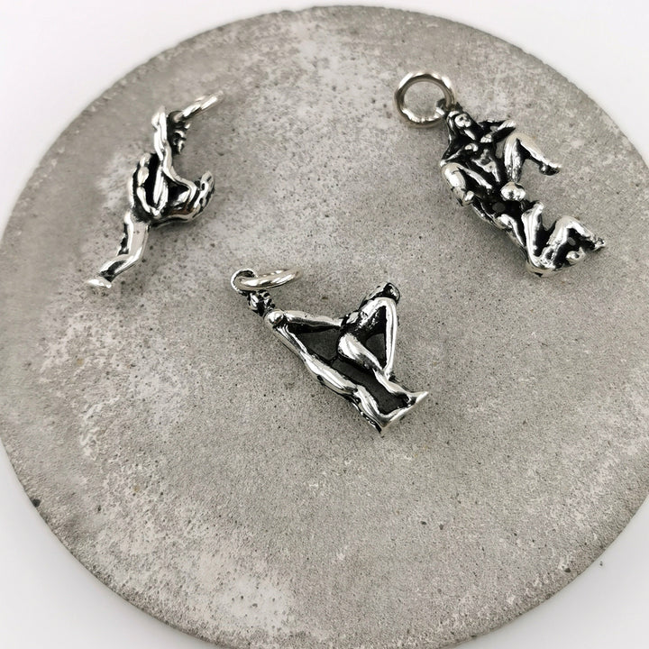 Tantra Pendant, Kamasutra Pendant, Butterfly Sex Position Necklace — 925 Silver