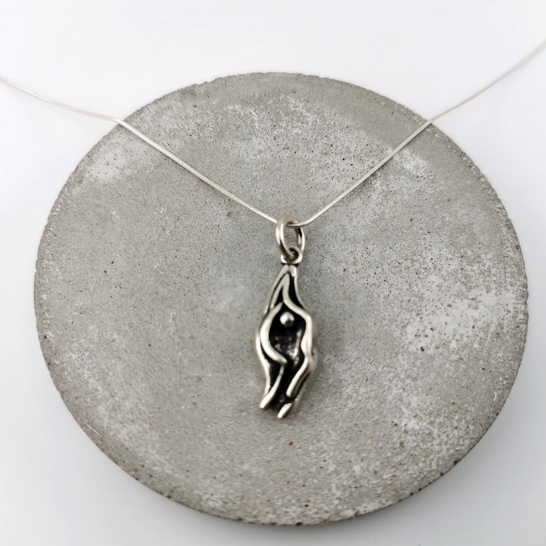 Vulva Charm Necklace — 925 Silver