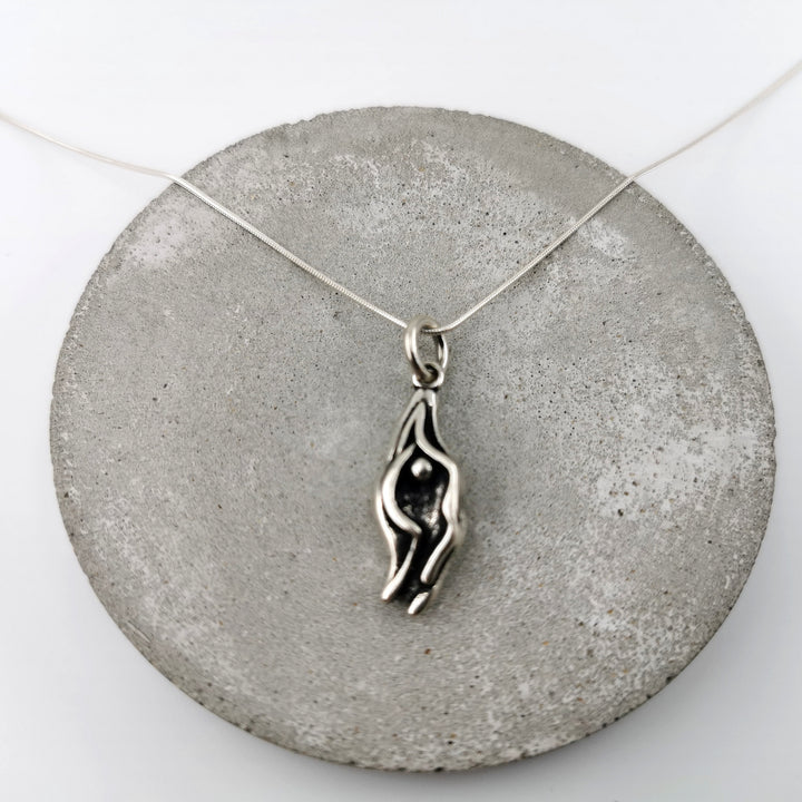 Vulva Charm Necklace — 925 Silver