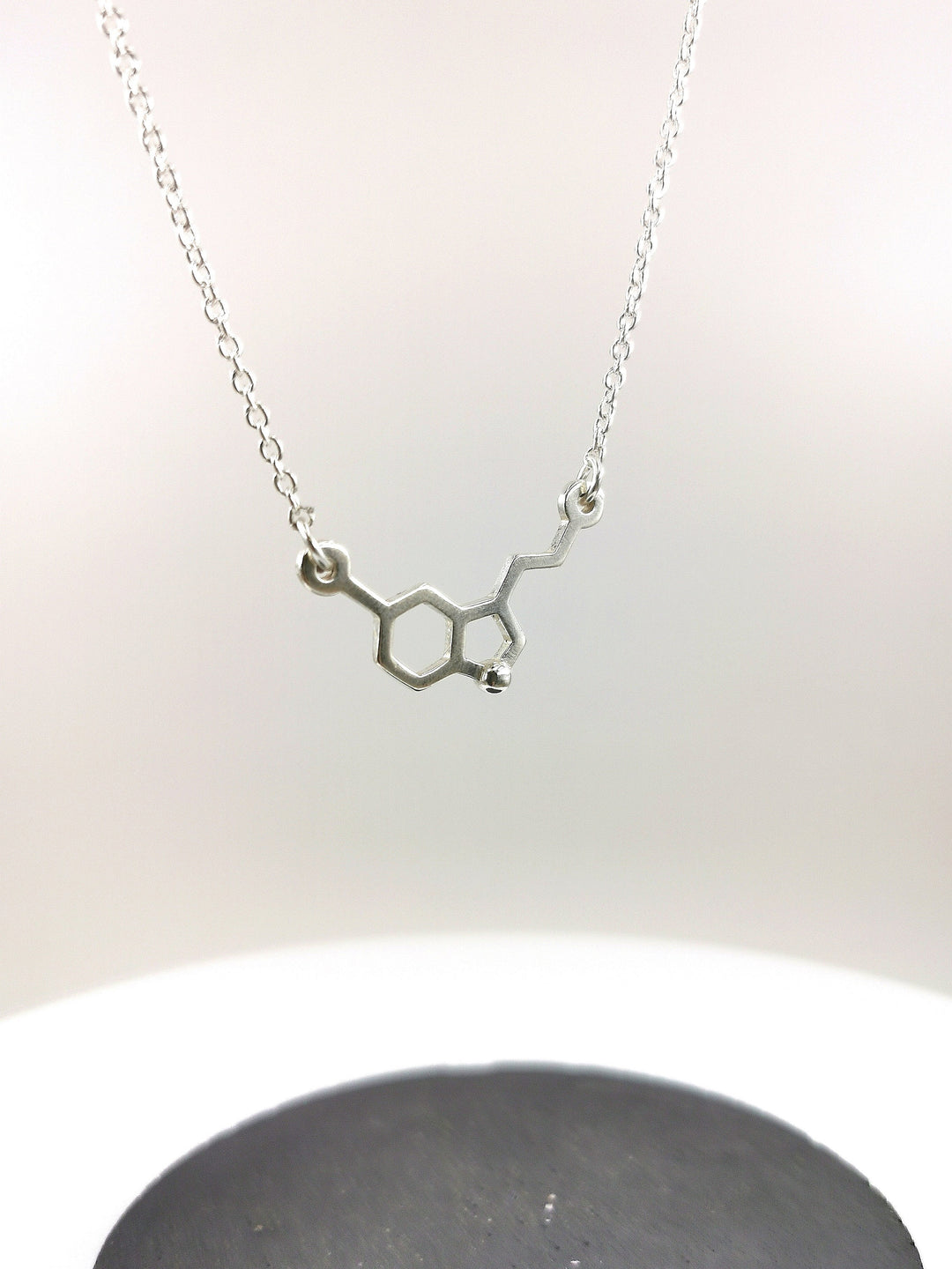 Serotonin Molecule Necklace — 925 Silver