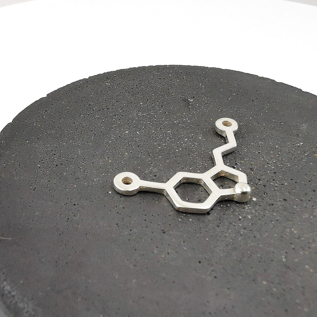 Serotonin Molecule Necklace — 925 Silver