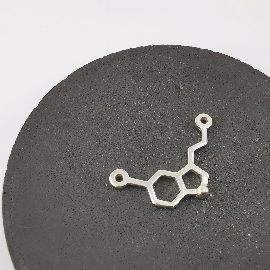 Serotonin Molecule Necklace — 925 Silver