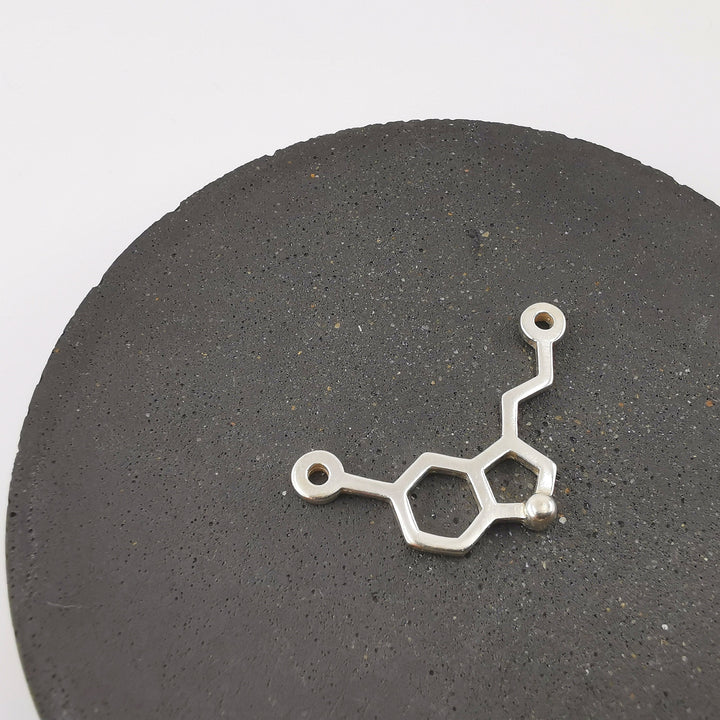 Serotonin Molecule Necklace — 925 Silver