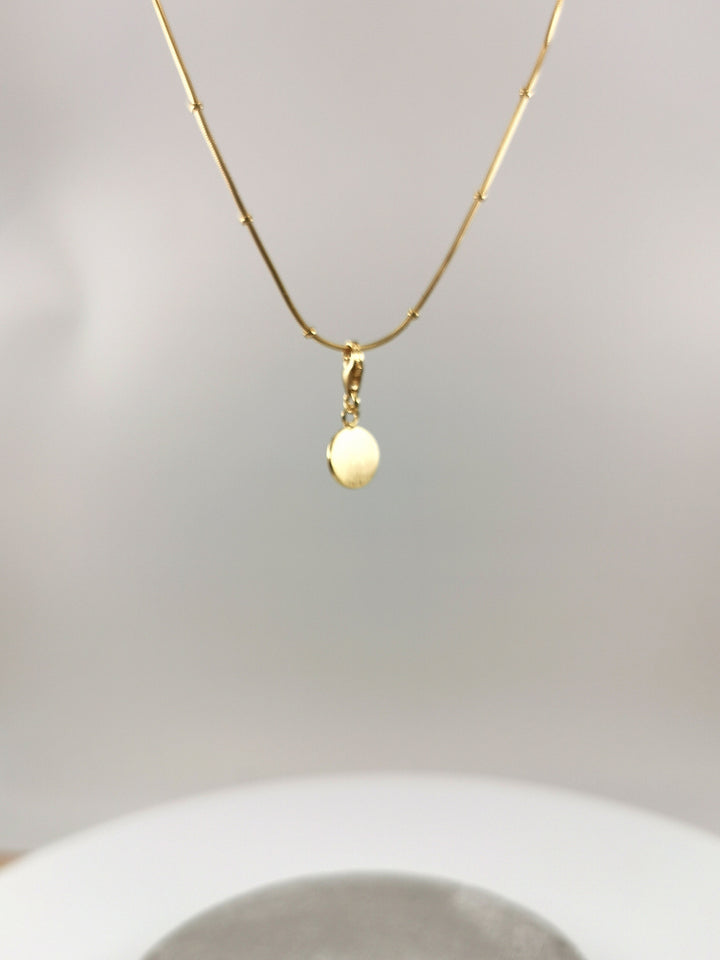 Gold Plated Clip on Charm Pendant