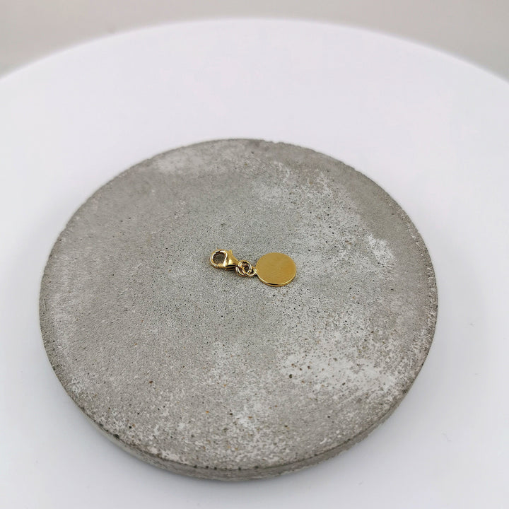 Gold Plated Clip on Charm Pendant