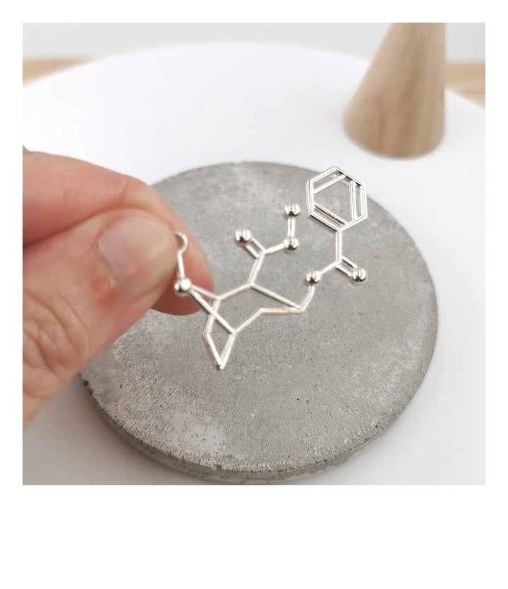 Cocaine Molecule Necklace — 925 Silver