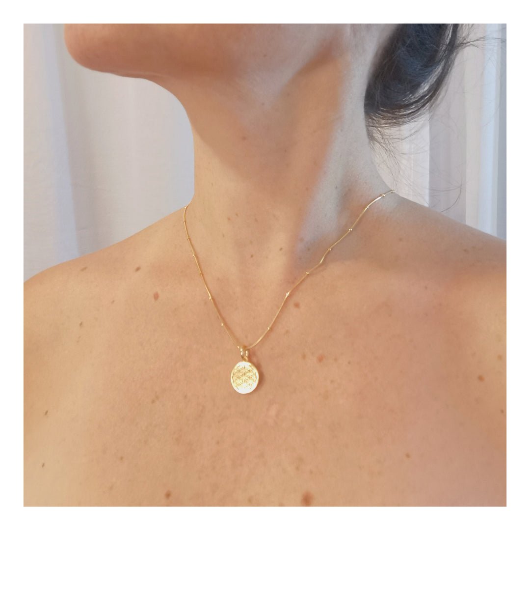 Tiny Flower of Life Charm, Flower of Life Charm in 2 Sizes, Sacred Geometry Charm, Golden Flower of Life — 18k Gold Plated