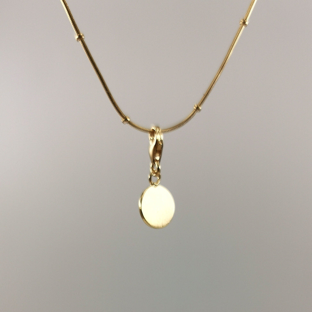 Gold Plated Clip on Charm Pendant