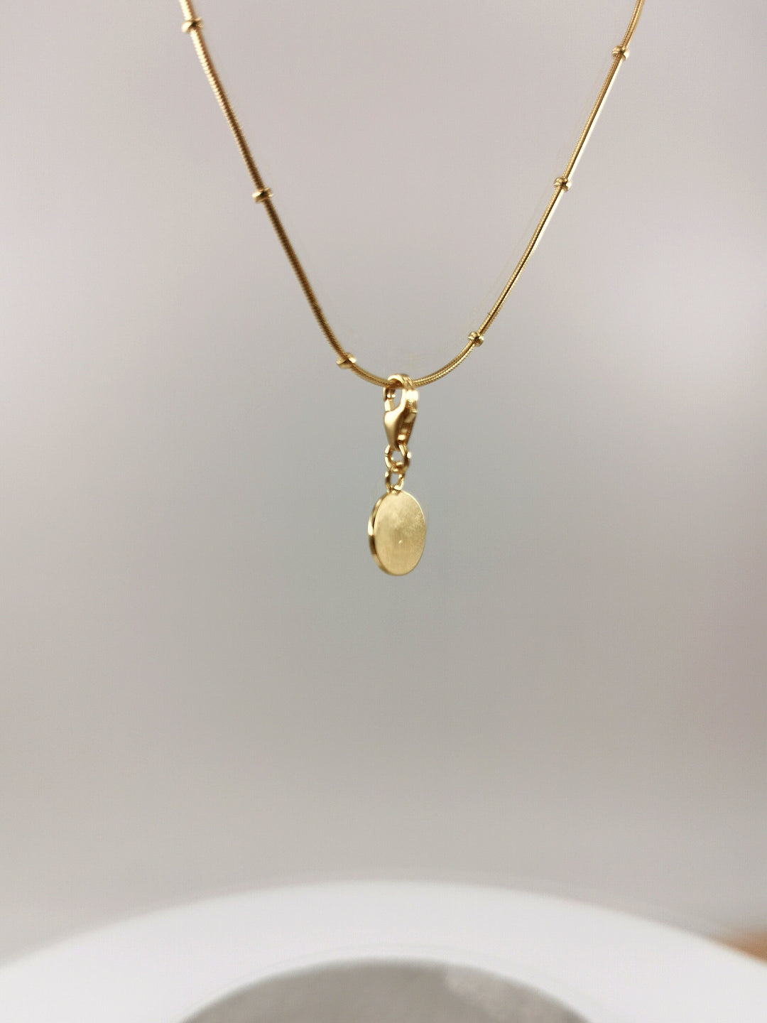 Gold Plated Clip on Charm Pendant