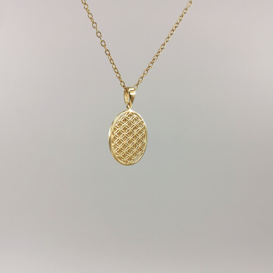 Flower of Life Pendant — 18k Gold Plated