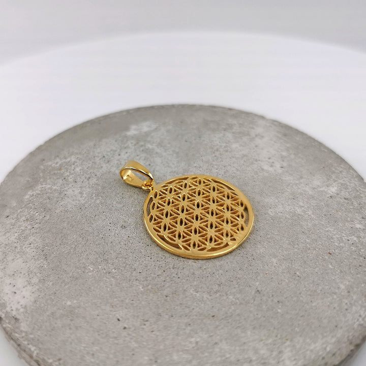 Flower of Life Pendant — 18k Gold Plated