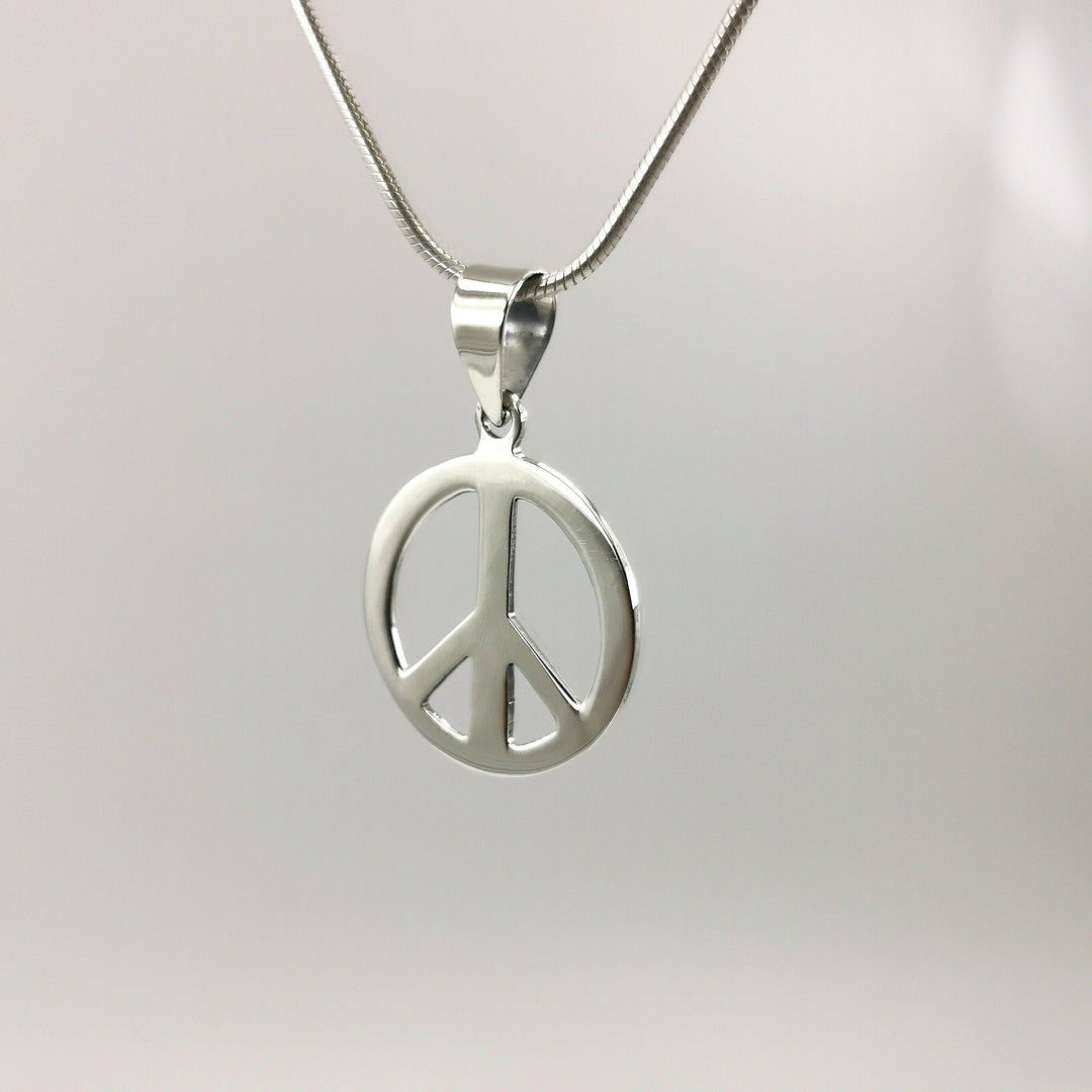 Peace Symbol Pendant — 925 Silver