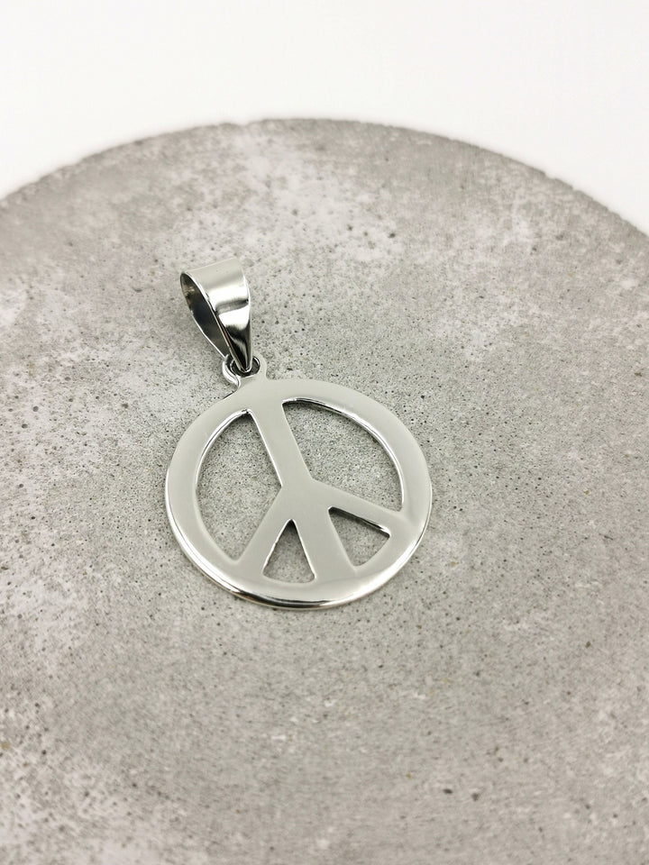 Peace Symbol Pendant — 925 Silver