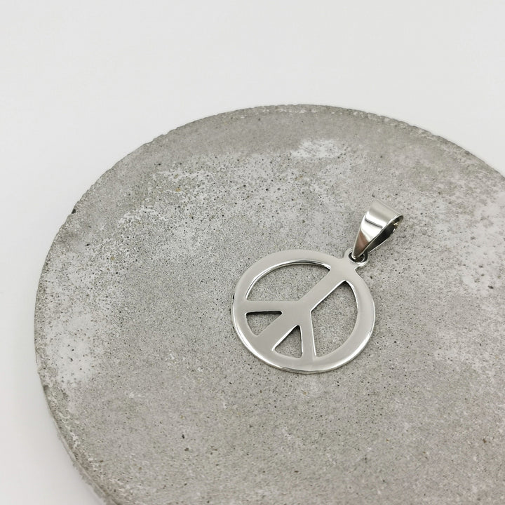Peace Symbol Pendant — 925 Silver
