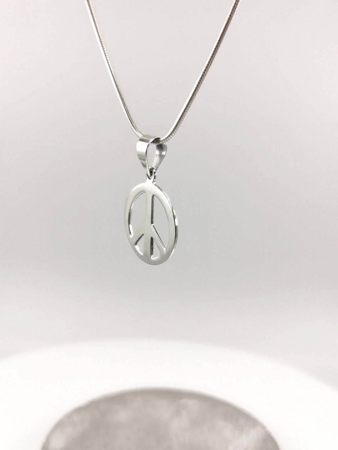 Peace Symbol Pendant — 925 Silver