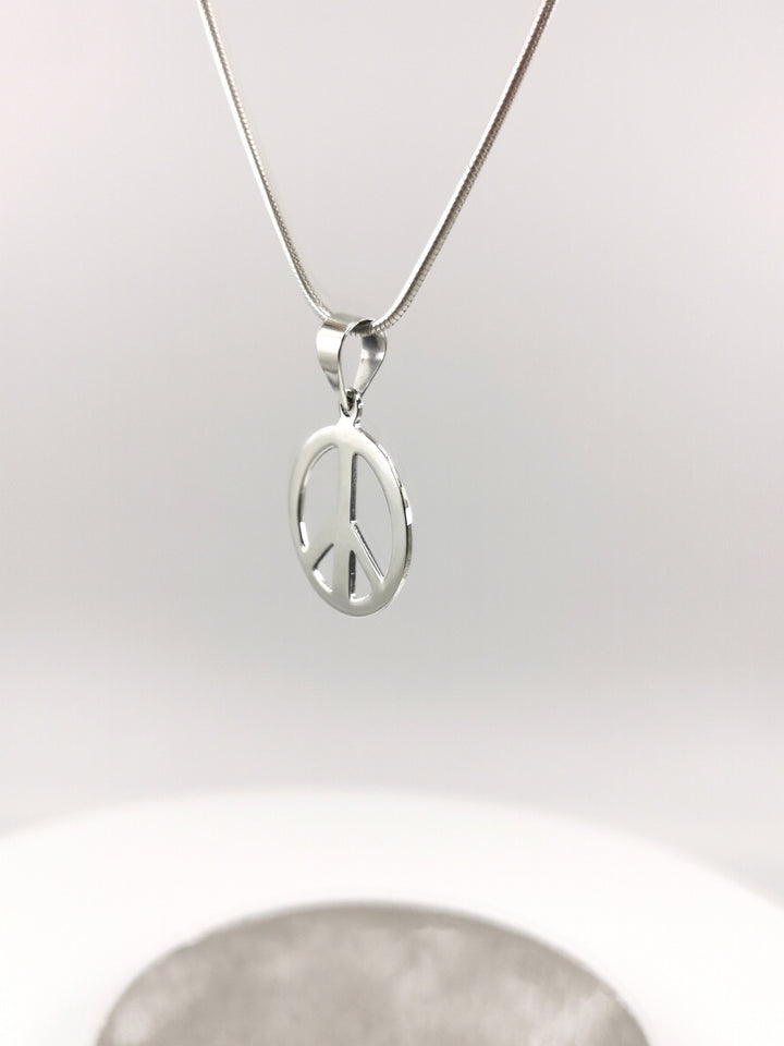 Peace Symbol Pendant — 925 Silver