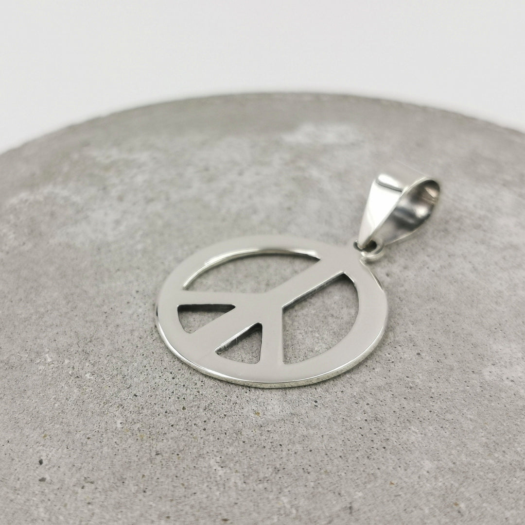 Peace Symbol Pendant — 925 Silver