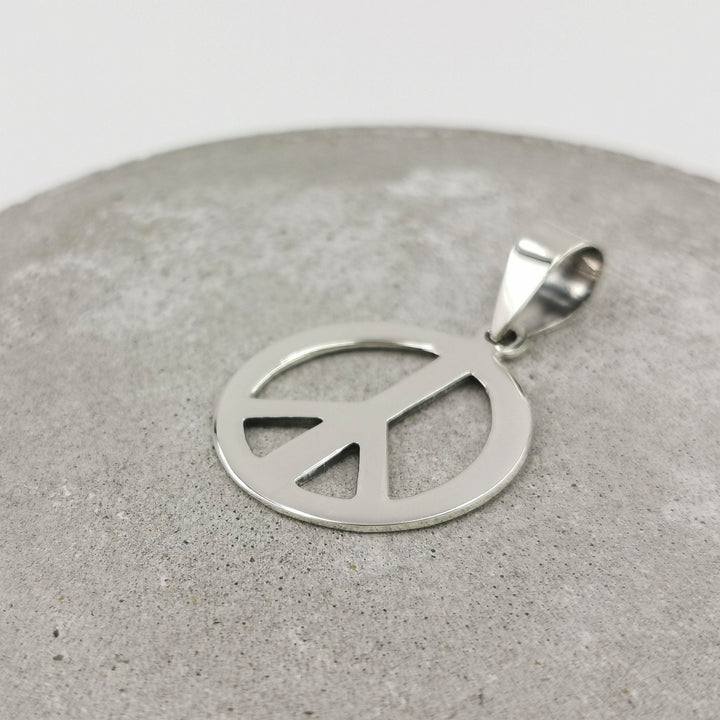 Peace Symbol Pendant — 925 Silver