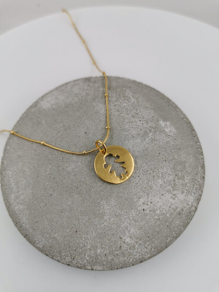 Girl Silhouette Charm Pendant, 18k Gold Plated Sterling Silver