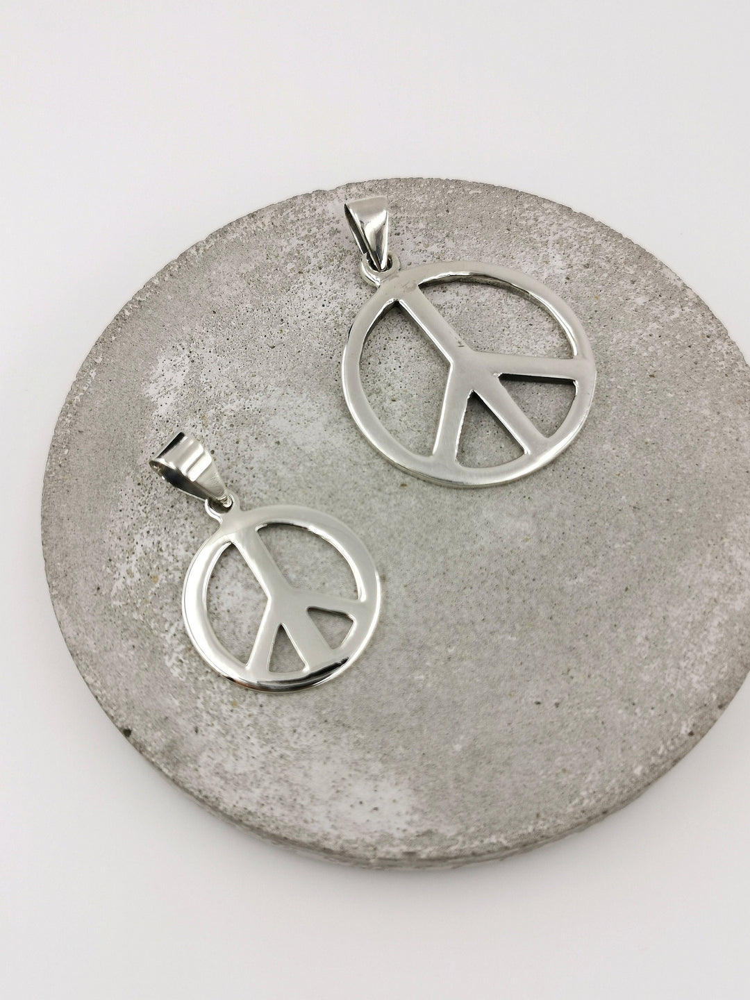 Peace Symbol Pendant — 925 Silver
