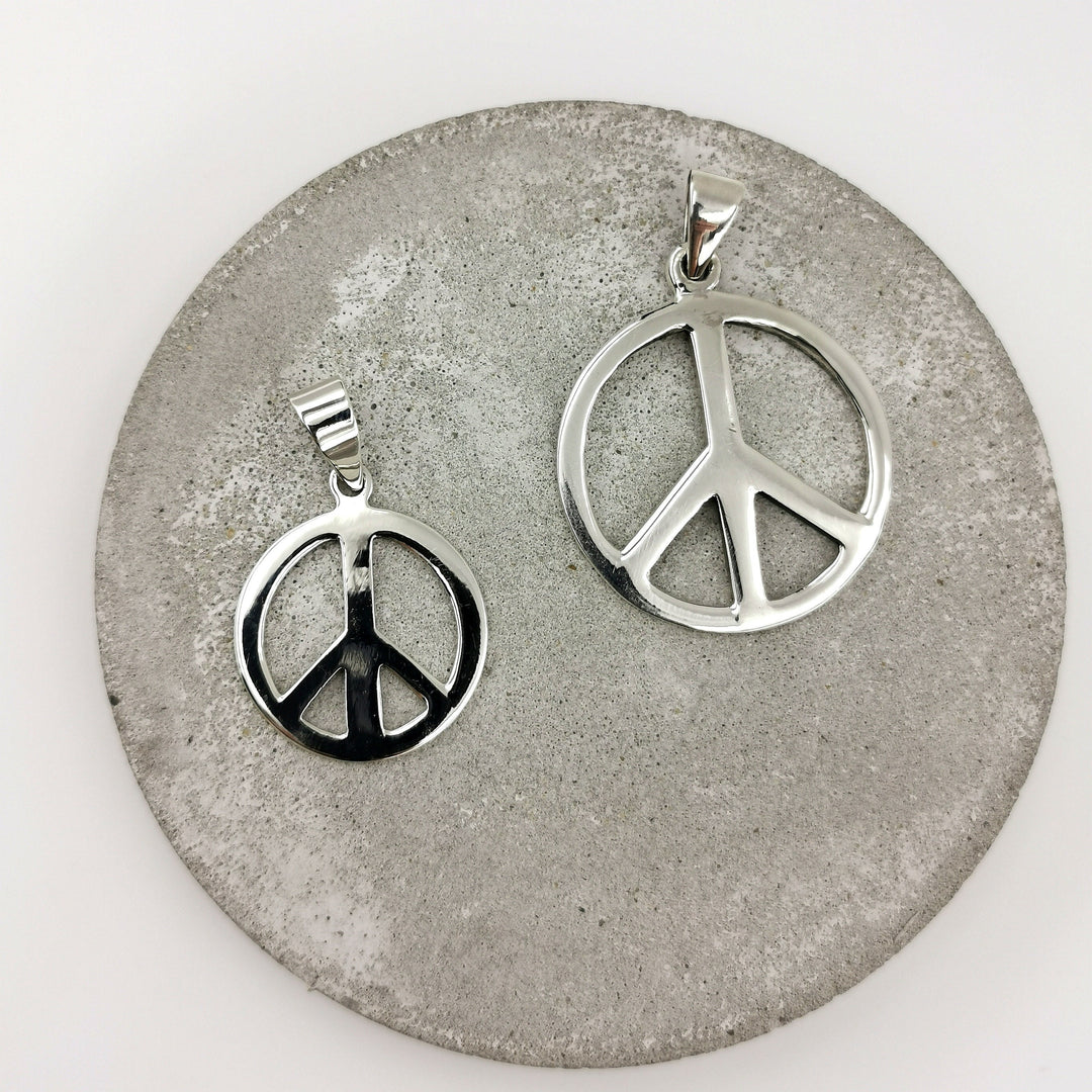 Peace Symbol Pendant — 925 Silver