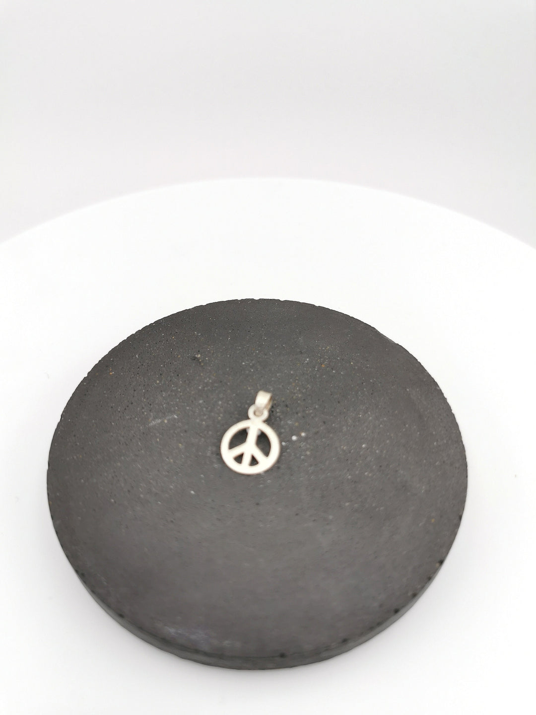 Matte 925 Silver Peace Symbol Pendant