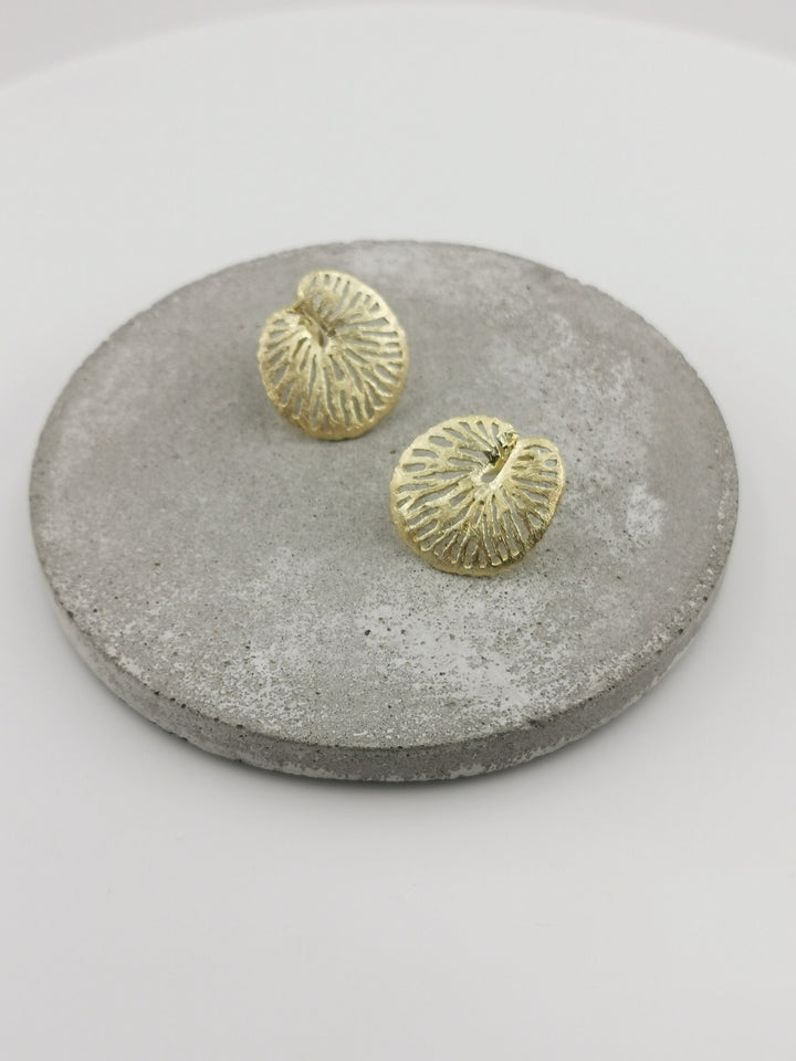 Jungle Leaf Stud Earrings — 18k Gold Plated