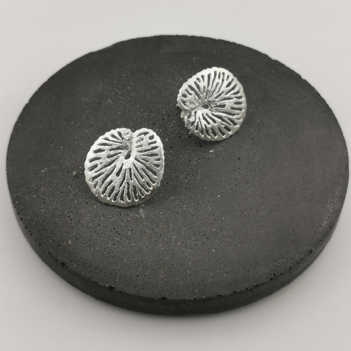 Jungle Leaf Stud Earrings — 925 Silver
