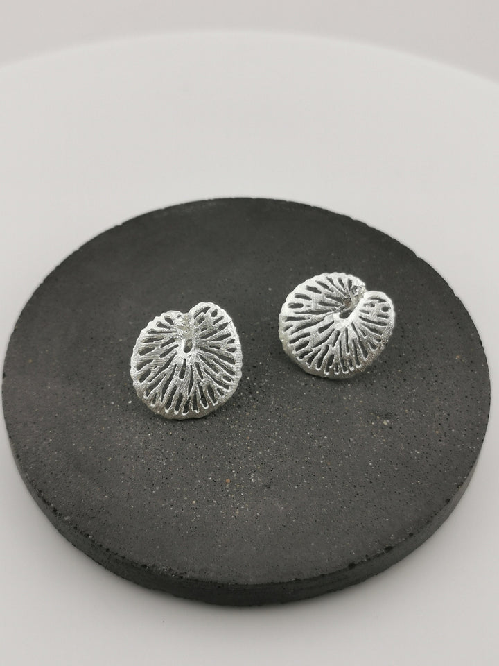 Jungle Leaf Stud Earrings — 925 Silver
