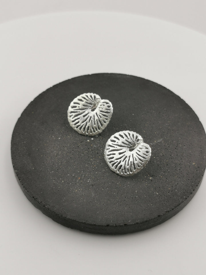 Jungle Leaf Stud Earrings — 925 Silver