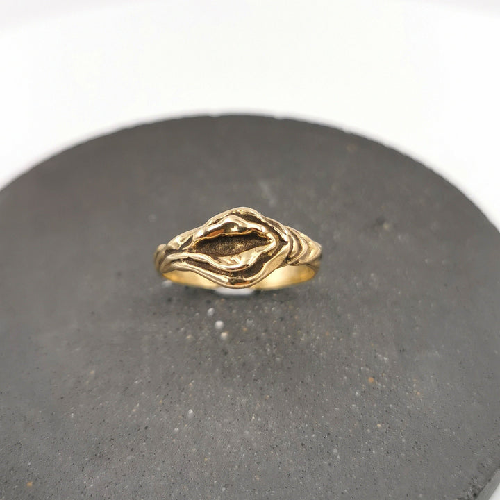 Vulva Ring, Gold Yoni Ring — Brass