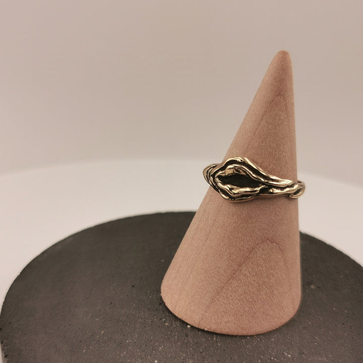 Vulva Ring, Gold Yoni Ring — Brass