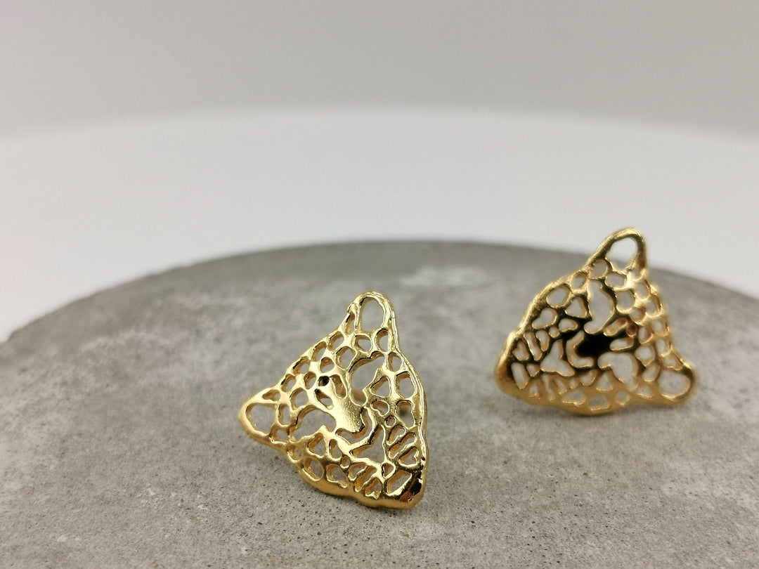 Leopard Stud Earrings – 18k Gold Plated