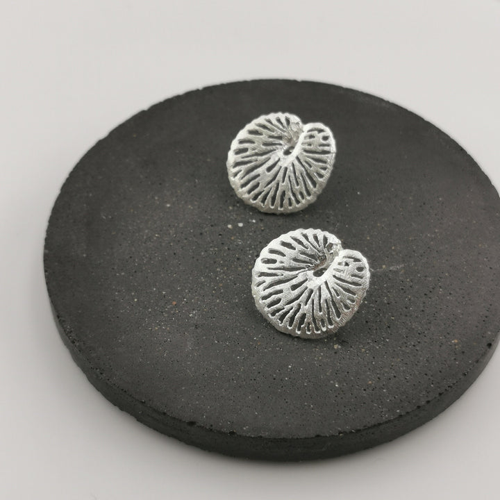 Jungle Leaf Stud Earrings — 925 Silver