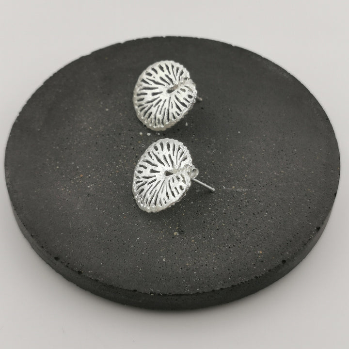Jungle Leaf Stud Earrings — 925 Silver