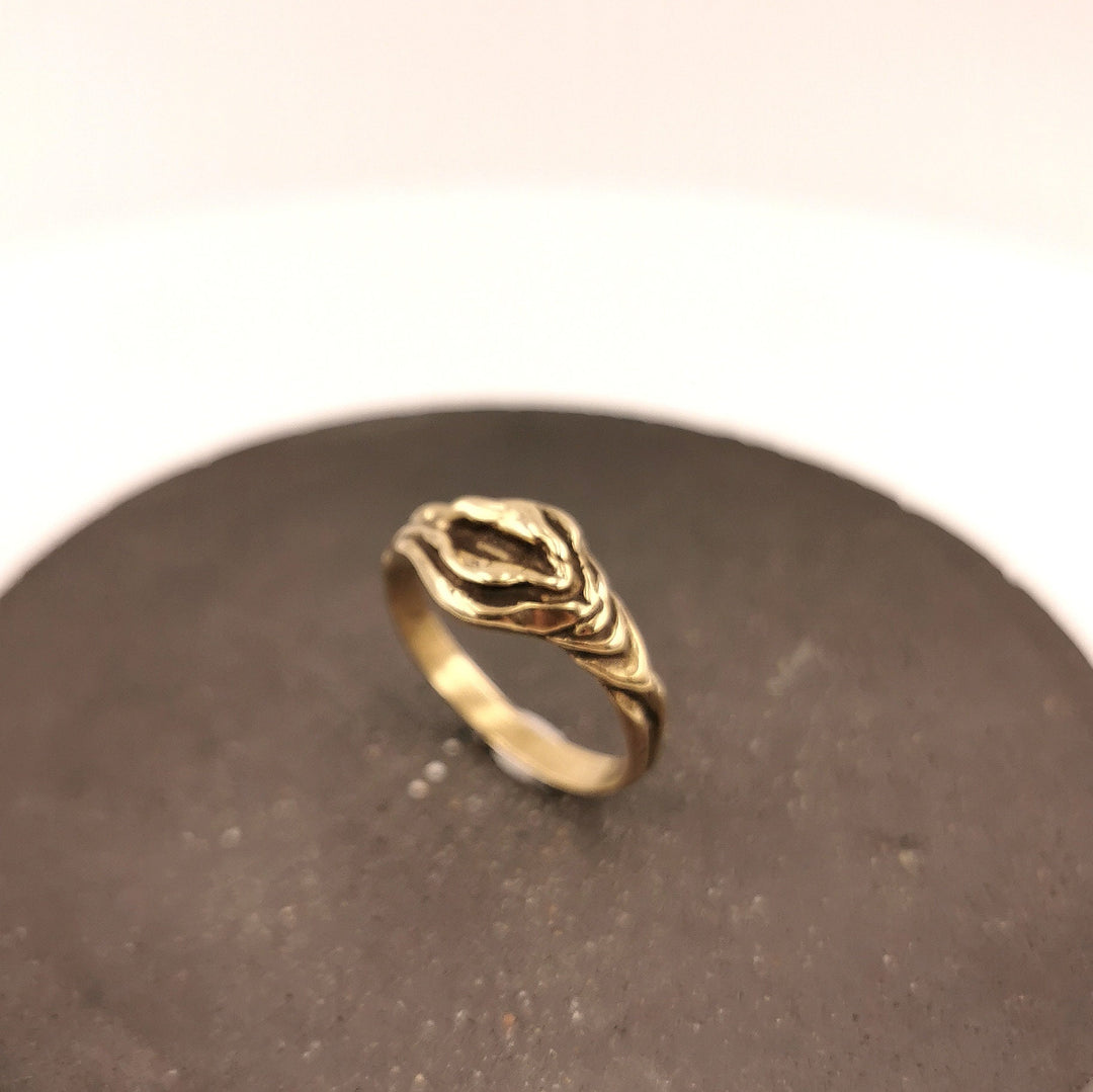 Vulva Ring, Gold Yoni Ring — Brass