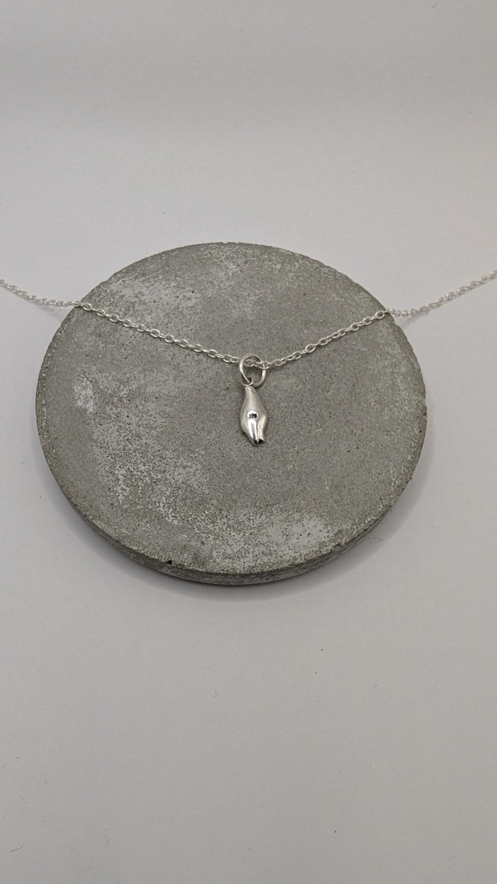 Tiny Vulva Charm  — 925 Silver