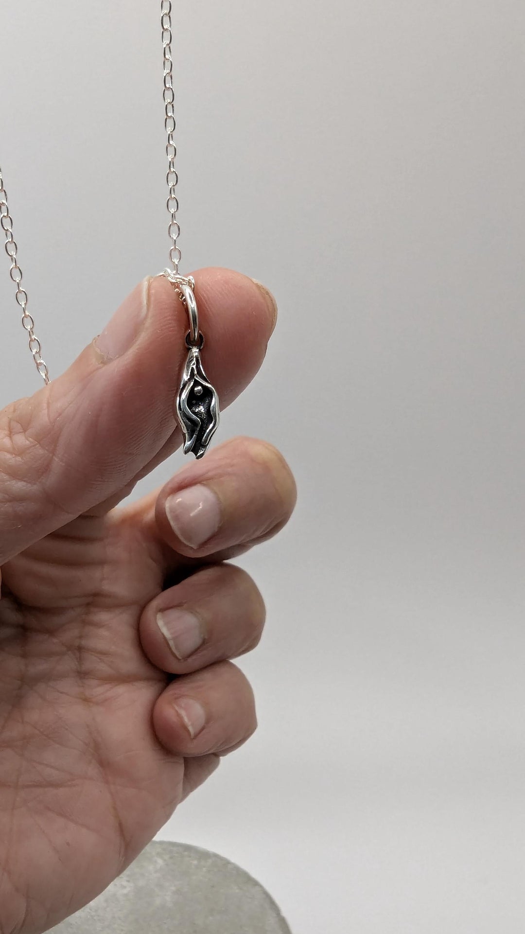 Tiny Vulva Charm  — 925 Silver