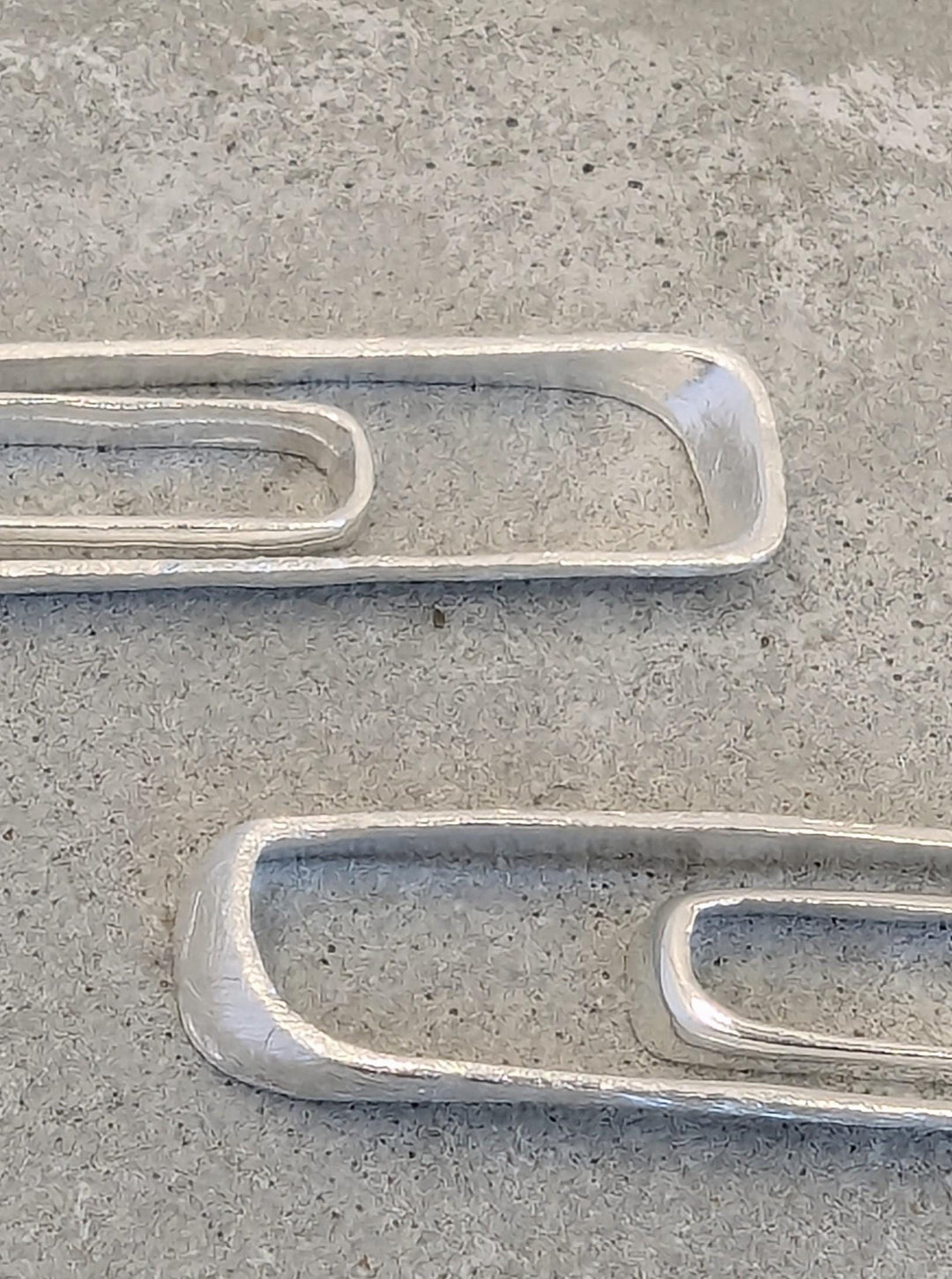 Asymmetrical Rectangle 925 Silver Dangle Earrings with Motion