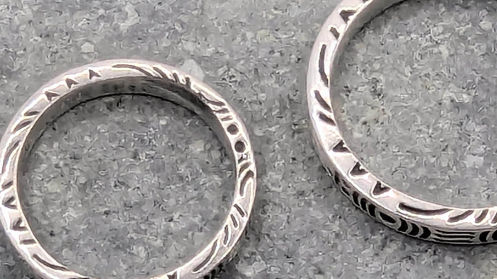 925 Silver Ring with Tribal Pattern