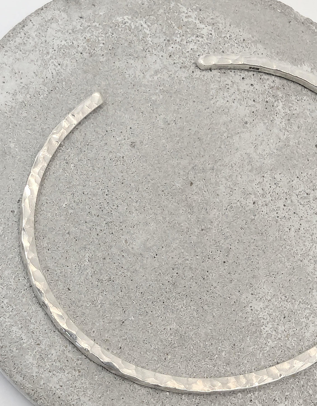 925 Silver Hammered Cuff Bracelet