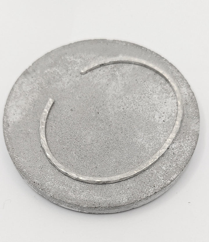 925 Silver Hammered Cuff Bracelet