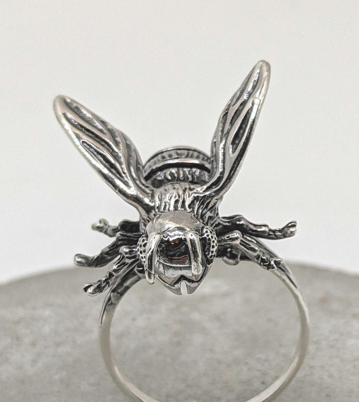 Honey Bee Ring, Statement Jewelry — 925 Silver